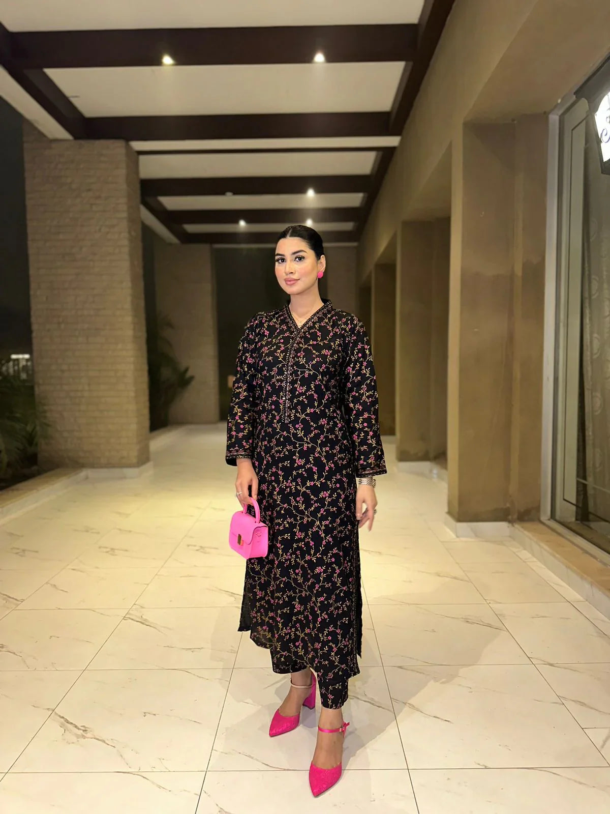 Black Floral 2PC